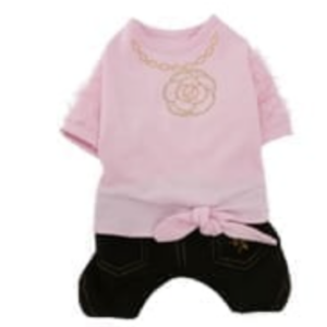 Puppy Angel Tender Casual Overalls in Pink
